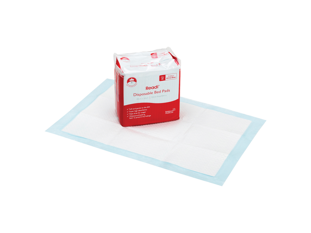 40cm x 60cm Readi Disposable Bed Pads Sap 700ml x 25 Pads