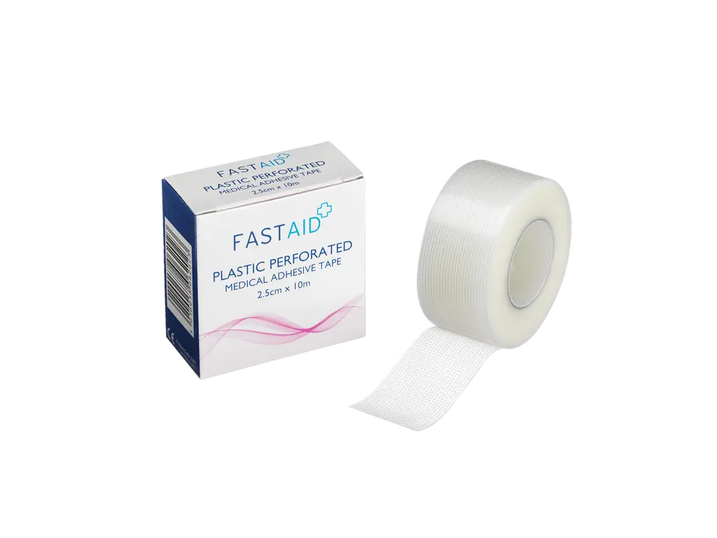 2.5cm x 10m Fast Aid Plastic Perforated Tape