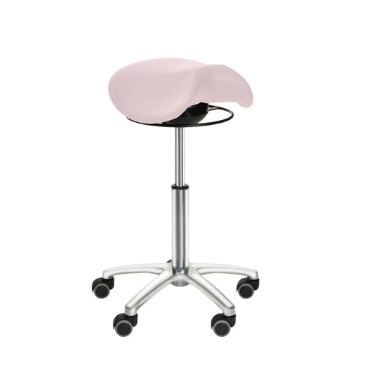 Pink Saddle Stool with Swing Mechanism