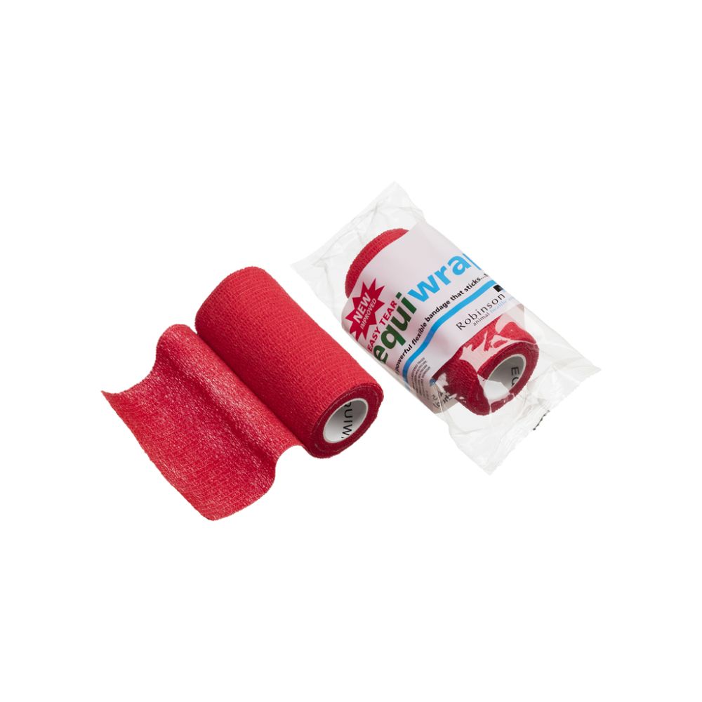 10cm x 4.5m Equiwrap Cohesive Bandage Red