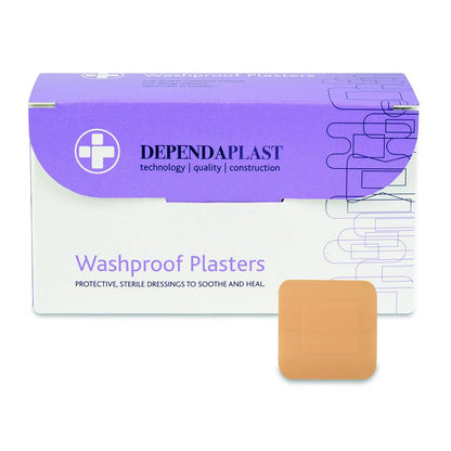 Dependaplast Washproof Plasters 4cm x 4cm Box of 100