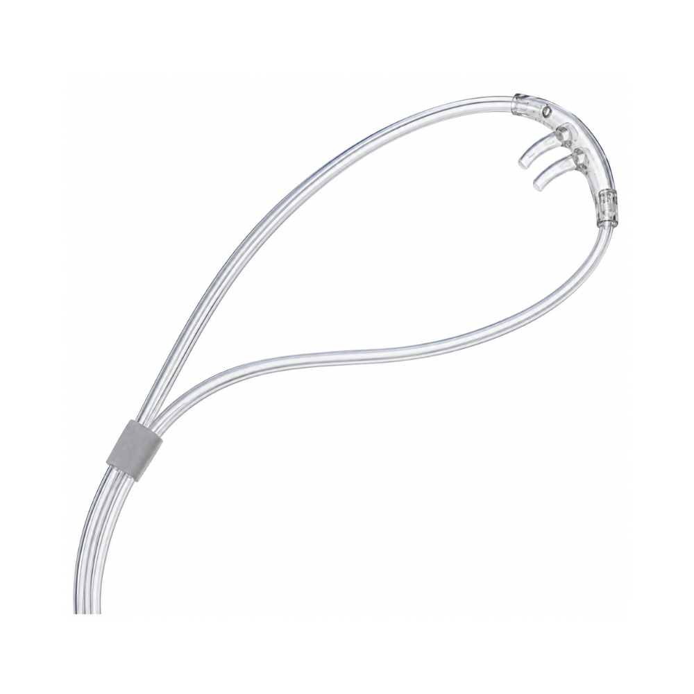 Adult Nasal Oxygen Cannula with Curved Prongs and 213cm Tubing