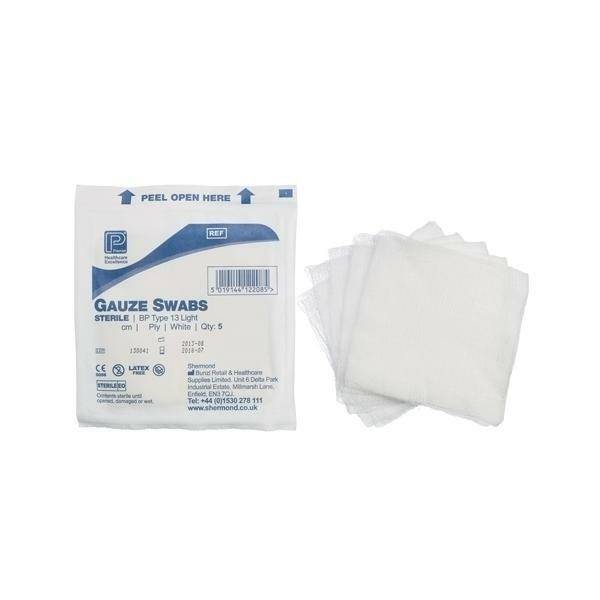 5 x 5 Sterile Gauze Swabs Single Pack of 5