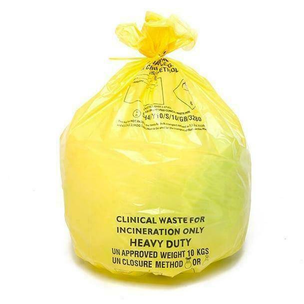 Yellow Heavy Duty Clinical Waste Sacks 90 Litres x 25