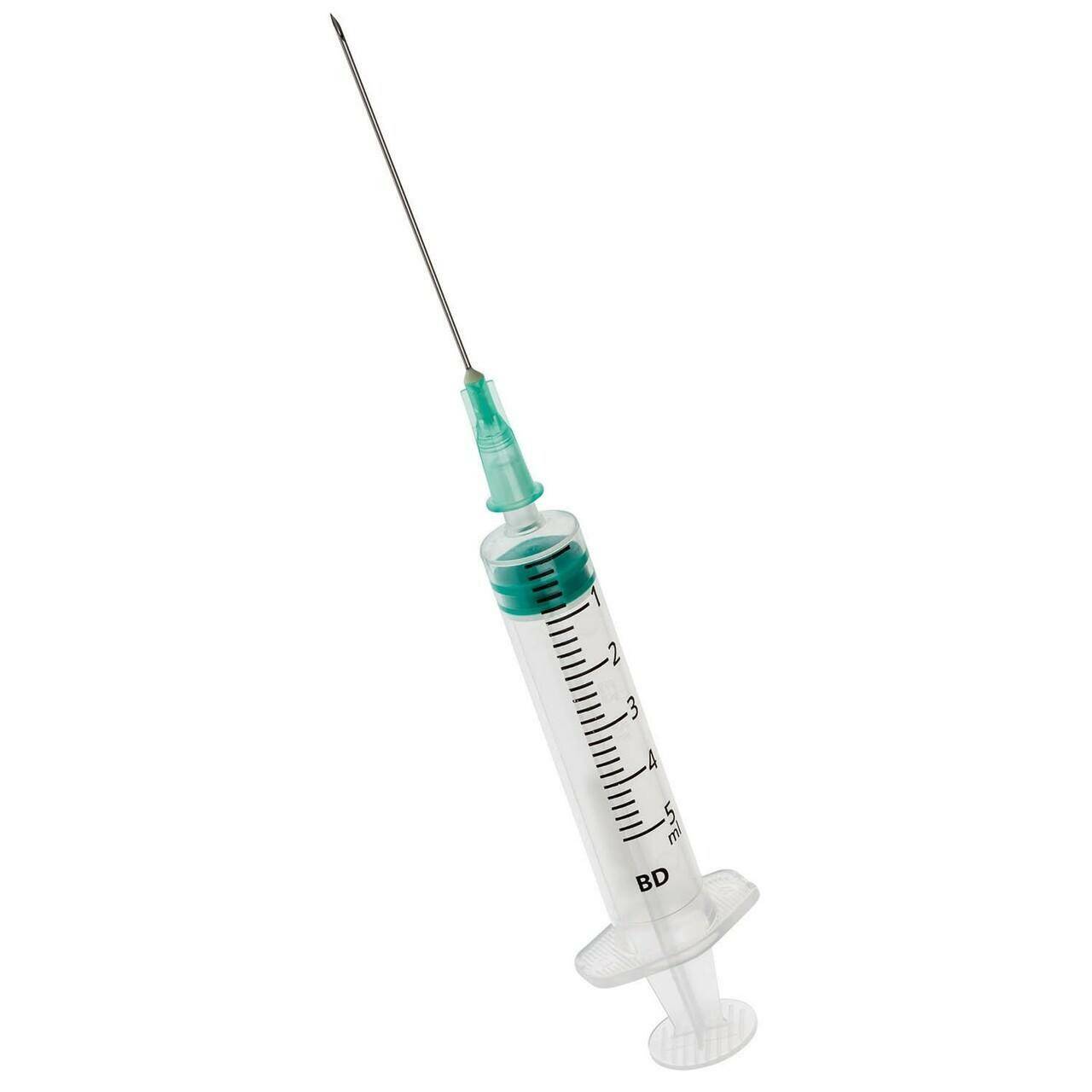 5ml + 21g 1.5" BD Emerald Luer Slip Syringe and Needle 307732 UKMEDI.CO.UK