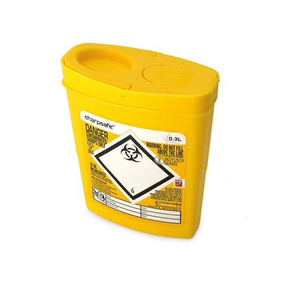 Frontier 0.3 litre Sharpsafe Yellow Sharps Bin