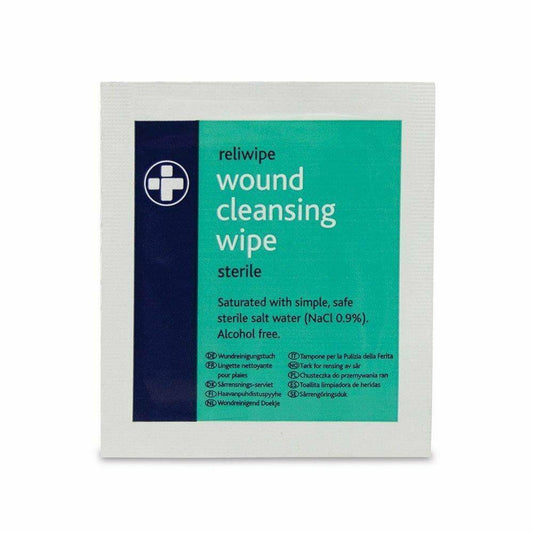 Reliwipe Moist Saline Cleansing Wipes Pack of 5 747 UKMEDI.CO.UK