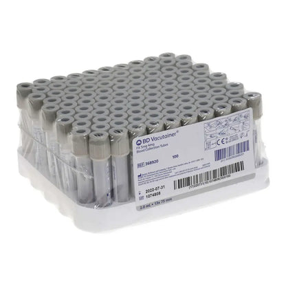 BD Vacutainer 2ml Fluoride/Oxalate Grey Blood Collection Tubes