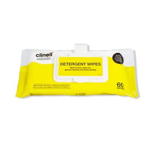 Clinell Detergent Wipes Clip Pack of 60