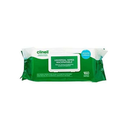 Clinell - Clinell Universal Maceratable Wipes Pack of 160 - CWFM160 UKMEDI.CO.UK UK Medical Supplies