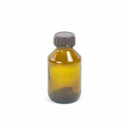 IphaS 100ml Amber Glass Bottle with Screw Lid 133337 UKMEDI - UK Medical Supplies