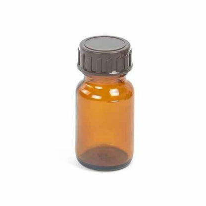 60ml Amber Glass Bottle with Screw Lid 133336 UKMEDI.CO.UK