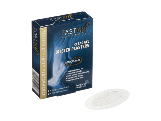 Fast Aid Advanced Blister Plasters Clear Gel Pack of 5