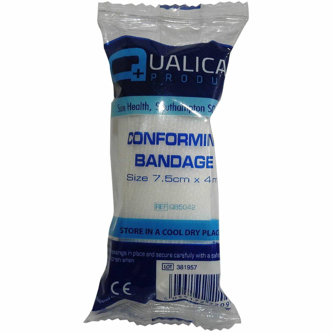 Qualicare Conforming Bandage 7.5cm x 4m QB5042 UKMEDI - UK Medical Supplies