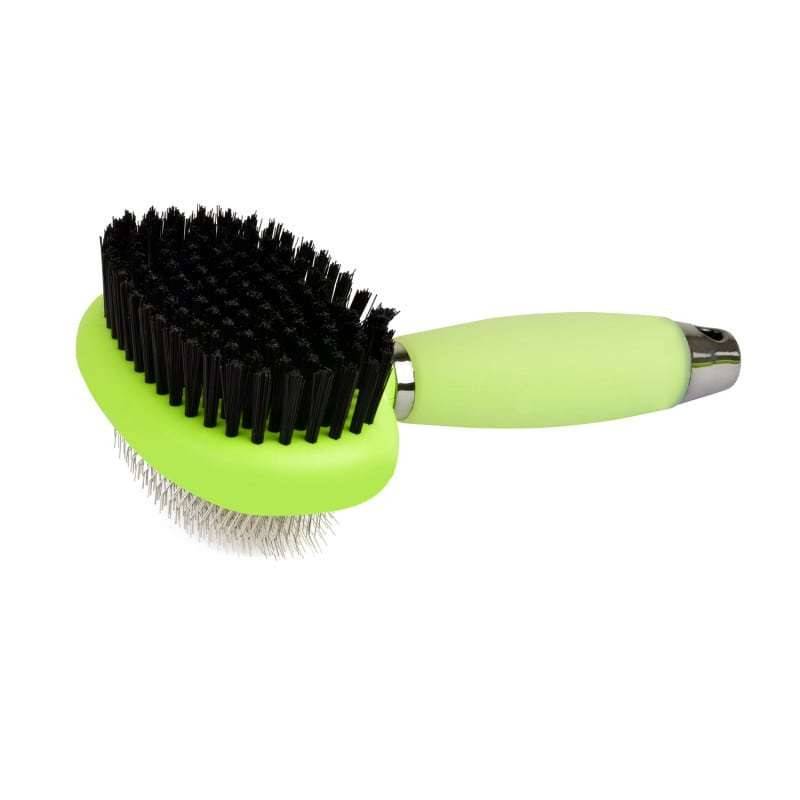 Teqler - Double-Sided Fur Brush with soft-handle - T191752 UKMEDI.CO.UK UK Medical Supplies