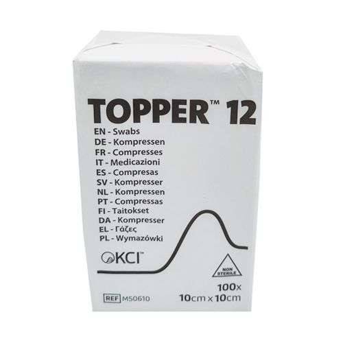 10 x 10cm 6 ply Non Sterile Swabs Pack of 100 Topper 12