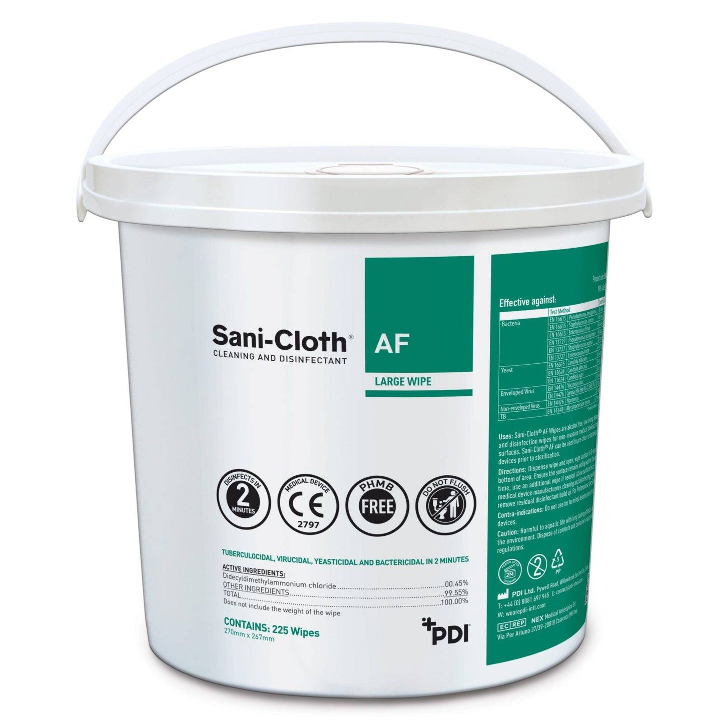 Sani-Cloth AF Bucket of 225 Wipes